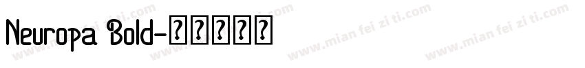Neuropa Bold字体转换
